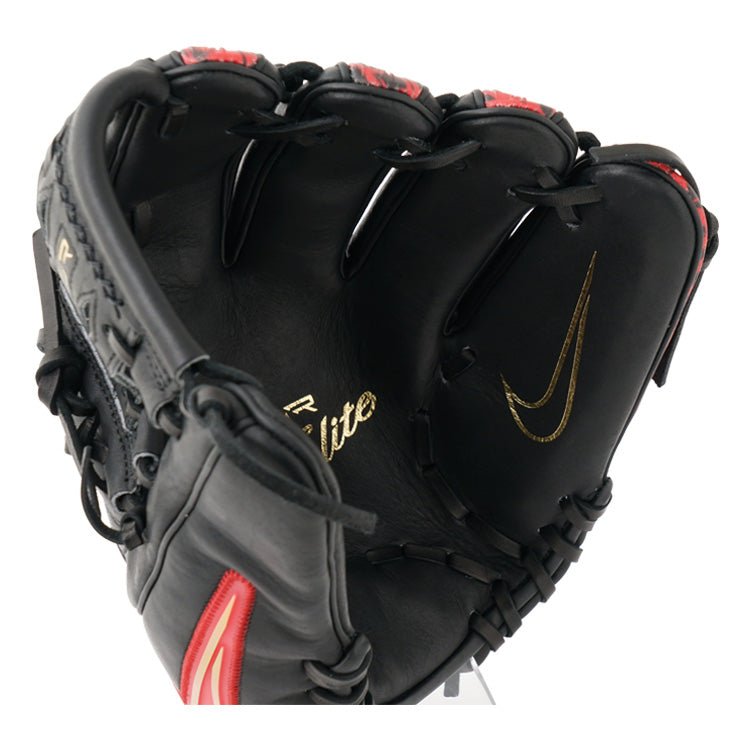 【2025モデル】ナイキ 軟式 グローブ グラブ 内野手用 ヴェイパーエリート SNAKE EYES 右投げ用 ブラック×ブライトクリムゾン 硬式使用可能 BA2001-025 軟式野球 大人 一般 草野球 軟式グローブ 軟式グラブ nike