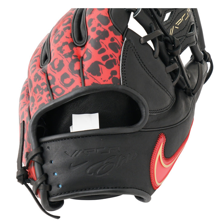 【2025モデル】ナイキ 軟式 グローブ グラブ 内野手用 ヴェイパーエリート SNAKE EYES 右投げ用 ブラック×ブライトクリムゾン 硬式使用可能 BA2001-025 軟式野球 大人 一般 草野球 軟式グローブ 軟式グラブ nike