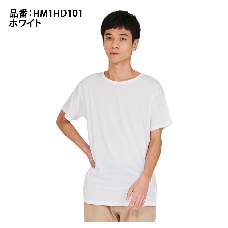 Hanes MOVES ナイロンメッシュ クルーネック Tシャツ 半袖 接触冷感 HM1HD101 スポーツウェア カジュアル ヘインズ
