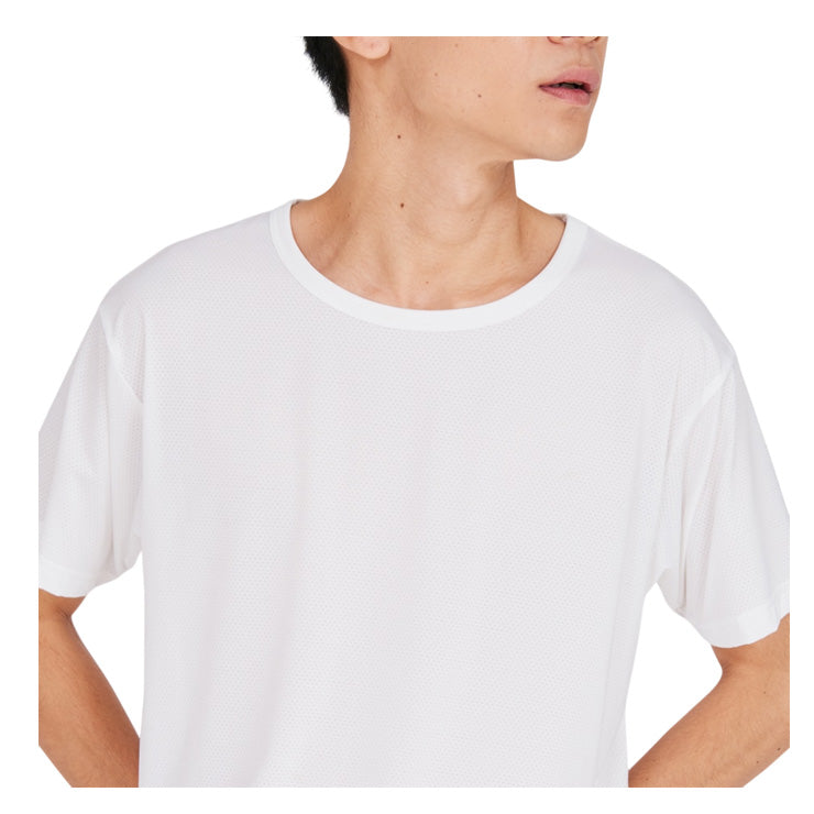 Hanes MOVES ナイロンメッシュ クルーネック Tシャツ 半袖 接触冷感 HM1HD101 スポーツウェア カジュアル ヘインズ