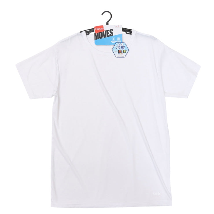 Hanes MOVES ナイロンメッシュ クルーネック Tシャツ 半袖 接触冷感 HM1HD101 スポーツウェア カジュアル ヘインズ