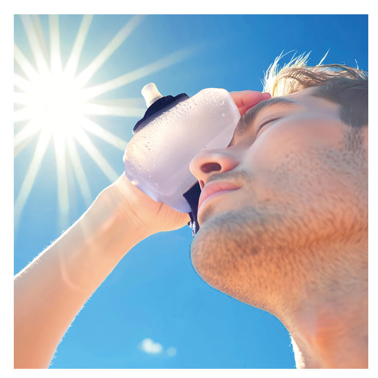 手のひら冷却 飲める氷のう アイスパックボトル 200ml 手のひらに装着 アイシング 水分補給 IPB-W ランニング サイクリング 登山 レジャー キャンプ アウトドア スポーツ 夏 熱中症対策 暑さ対策 MIクリエーションズ