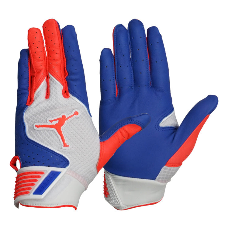 【2026モデル】ナイキ ジョーダン バッティンググローブ フライエリート BG 両手用 ホワイト×ロイヤル×レッド JD1101-138 バッティング手袋 バッティンググラブ 打者用手袋 大人 一般 草野球 練習 試合 ソフトボール NIKE JORDAN