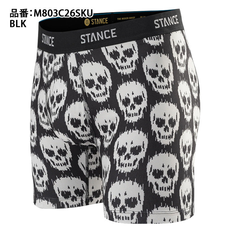 【2026モデル】スタンス ボクサーパンツ ボクサーブリーフ ポリブレンド SKULLS BOXER BRIEF 前開き 大人 一般 メンズ M803C26SKU ショーツ スパッツ アンダーウェア インナーウェア 大人 一般 男性用下着 stance