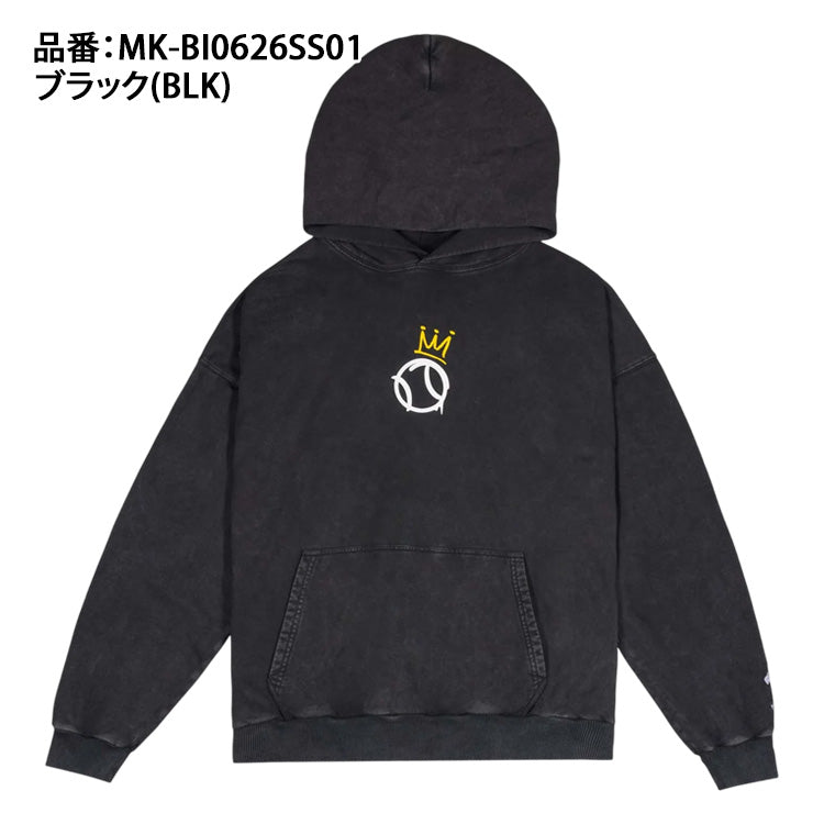 【2026モデル】ベースボールイズム ヘビーウェイト フーディー パーカー 長袖 Swing Kings Heavyweight Hoodie メンズ ユニセックス MK-BI0626SS01 秋 冬 カジュアル タウンユース スポカジ スポーツウェア 野球ウェア 野球主義 BASEBALLISM