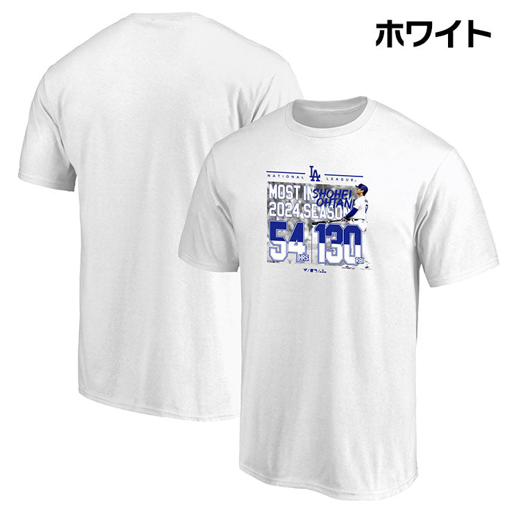 【予約販売】大谷翔平 ジュニア用 ナショナルリーグ ホームラン王＆打点王 獲得記念 Tシャツ 半袖 子供服 ML0124FW08 こども キッズ Jr 子ども ドジャース 大谷 グッズ ウエア ウェア 半袖シャツ MLB メジャーリーグ 記念グッズ 記念アイテム ファナティクス Fanatics