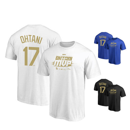 大谷翔平 2024 ナショナルリーグ MVP 受賞記念 Tシャツ 半袖 ネーム＆ナンバー 背番号 大人 メンズ レディース ユニセックス ML0124FW76 ドジャース 大谷 グッズ ウエア ウェア 半袖シャツ MLB メジャーリーグ 記念グッズ 記念アイテム Fanatics