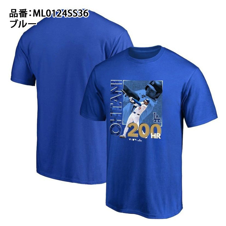 ファナティクス 大谷翔平 MLB 通算200号 本塁打 ホームラン 達成記念Tシャツ 半袖 大人 メンズ レディース ユニセックス ML0124SS36 ドジャース 大谷 グッズ ウエア ウェア グッズ コットン 綿 半袖シャツ MLB メジャーリーグ 記念グッズ 記念アイテム Fanatics