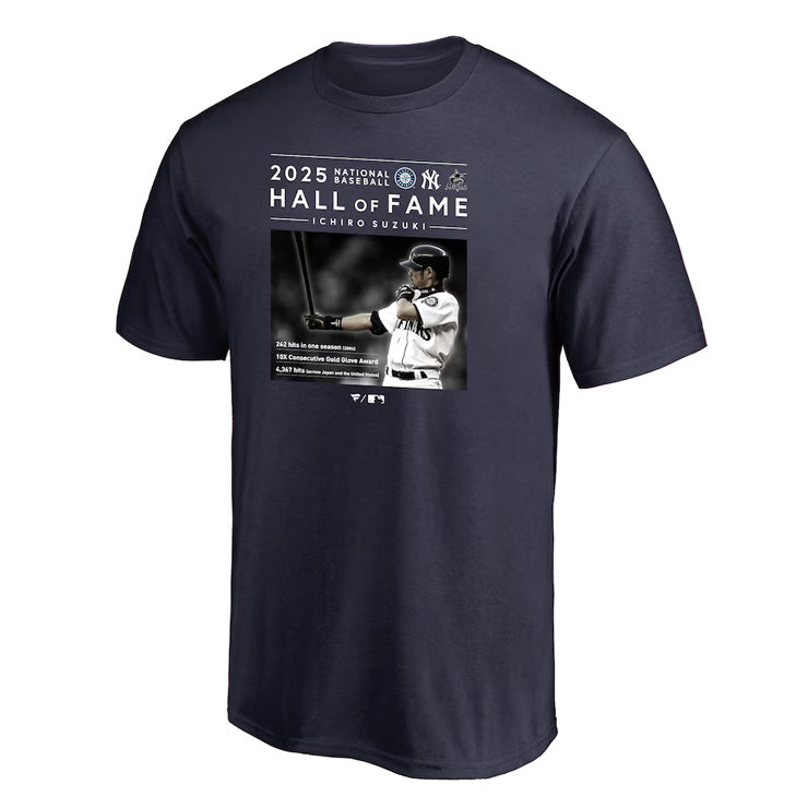 【予約販売】イチロー MLB 殿堂入り記念 Tシャツ 半袖 HOF 大人 メンズ レディース ML01-25SS-0025 米国野球殿堂 グッズ ウエア ウェア 半袖シャツ メジャーリーグ 記念グッズ 記念アイテム ファナティクス Fanatics