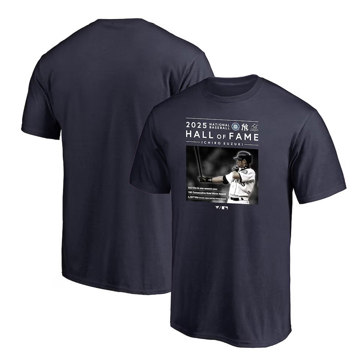 【予約販売】イチロー MLB 殿堂入り記念 Tシャツ 半袖 HOF 大人 メンズ レディース ML01-25SS-0025 米国野球殿堂 グッズ ウエア ウェア 半袖シャツ メジャーリーグ 記念グッズ 記念アイテム ファナティクス Fanatics