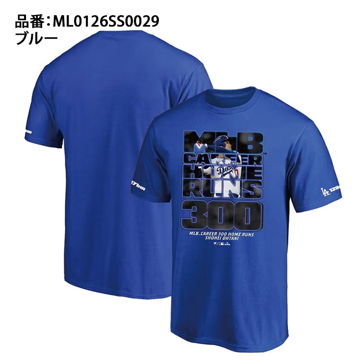 ドジャース 大谷翔平 MLB 通算300号本塁打達成記念 グッズ Tシャツ 半袖 大人 メンズ ユニセックス ML0126SS0029 300本 300ホームラン ウエア ウェア 記念グッズ 記念アイテム ファナティクス Fanatics