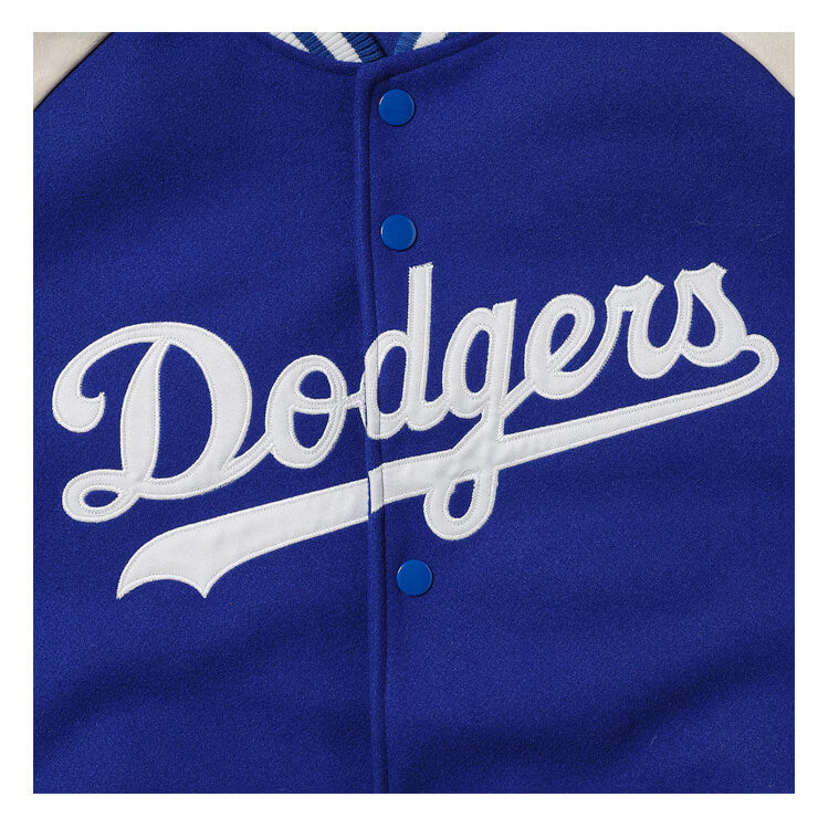 2025モデル】MLB ロゴ メルトン スタジアムジャケット ドジャース