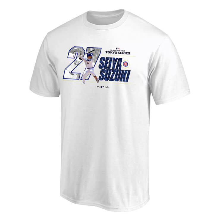 鈴木誠也 MLB Tokyo Series 2025 ジュニア用 半袖 Tシャツ 東京シリーズ 開幕戦 カブス 子供服 ML25SS022J こども キッズ Jr 子ども グッズ ウエア ウェア 半袖シャツ メジャーリーグ 記念グッズ 記念アイテム ファナティクス Fanatics