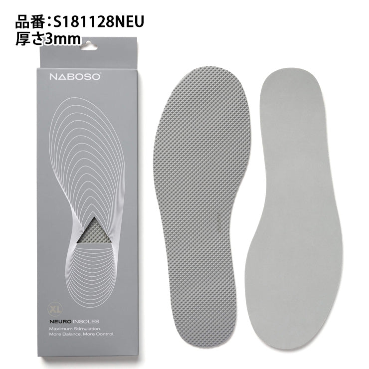 NABOSO ニューロ インソール 厚さ3mm 薄型インソール 重ね使い可能 日常生活向け 健康サポート 中敷き 足裏への刺激 S181128NEU メンズ ユニセックス