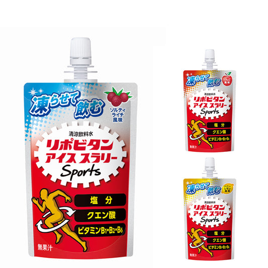 リポビタン 飲む氷 アイススラリー Sports 120g×6個入り ハニーレモン風味 りんご風味 ソルティレモン風味 箱売り スポーツ 野球 猛暑対策 熱中症対策 暑さ対策 ドリンク 飲み物 冷却 冷やす 夏 大正製薬