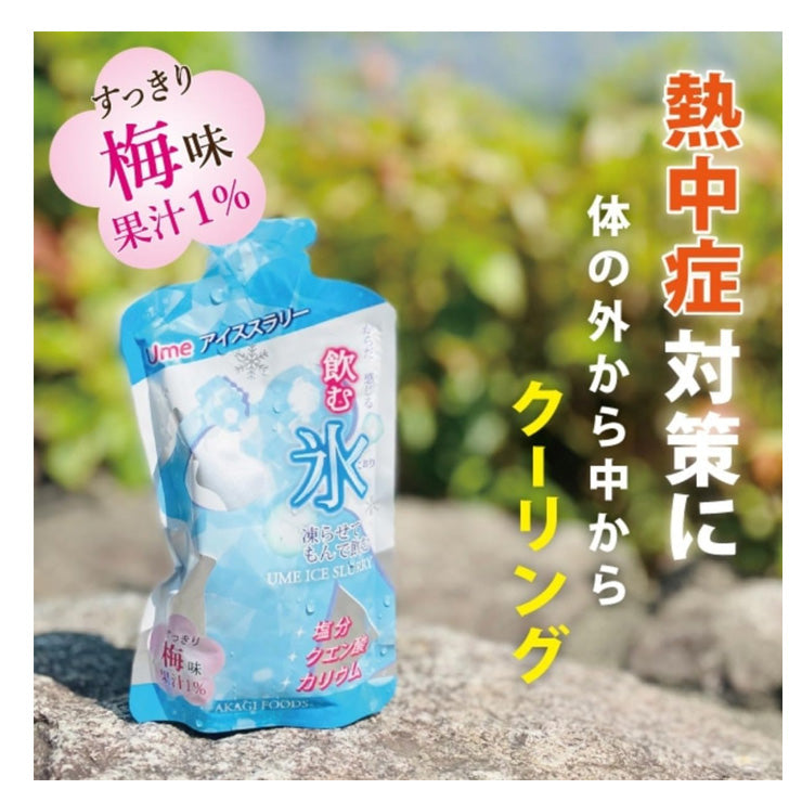 赤城フーズ 飲む氷 アイススラリー 100g×10個入り 梅味 ソルティーレモン味 箱売り Ume SaltyLemon 猛暑対策 熱中症対策 暑さ対策 ドリンク 飲み物 冷却 冷やす 夏