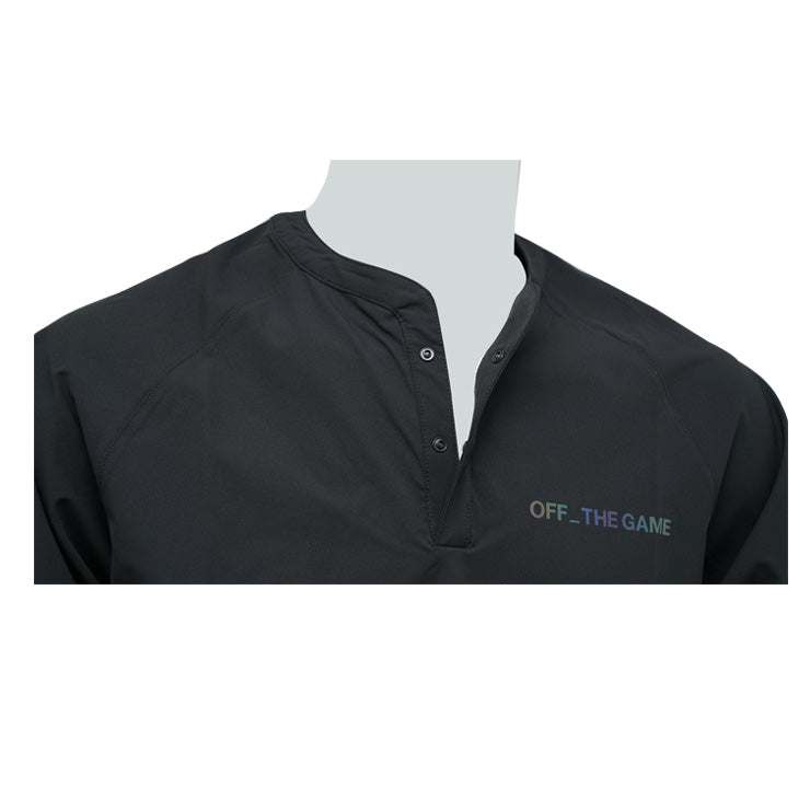 2025モデル OFF_THE GAME オフザゲーム 長袖 ウィンドブレーカーシャツ ロングパンツ 上下セット メンズ レディース ユニセックス ピステ ジャージ 上下 スポーツウェア トレーニングウェア ランニング ウォーミングアップ