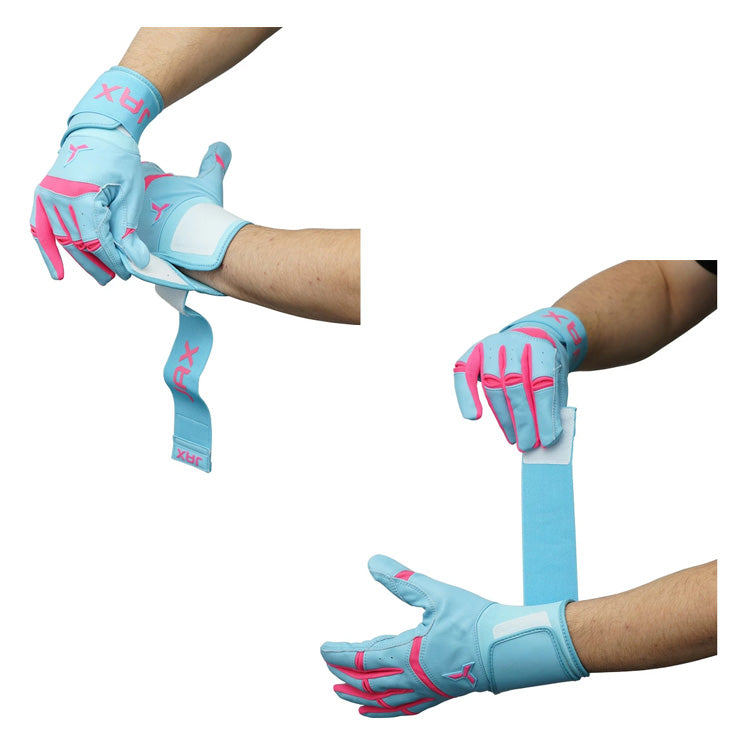 【日本未発売】JAX バッティンググローブ サポーター一体型 両手用 Strap Cuff Batting Gloves 一般向け 並行輸入品 アメリカ直輸入 バッティング手袋 バッティンググラブ 打者用手袋 草野球 ソフトボール 珍しい かっこいい