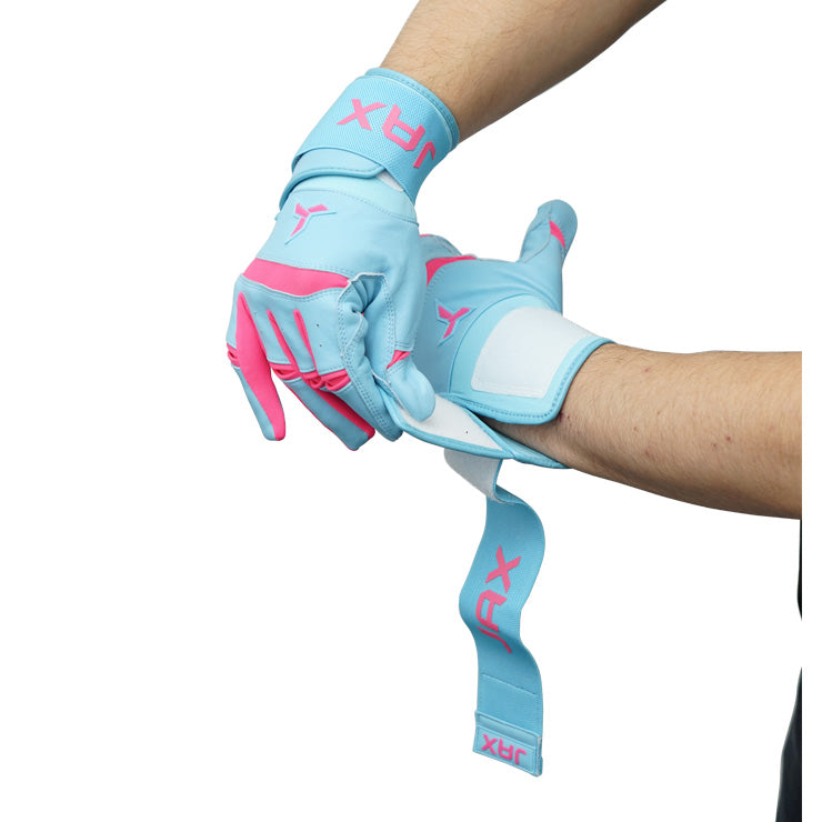 【日本未発売】JAX バッティンググローブ サポーター一体型 両手用 Strap Cuff Batting Gloves 一般向け 並行輸入品 アメリカ直輸入 バッティング手袋 バッティンググラブ 打者用手袋 草野球 ソフトボール 珍しい かっこいい