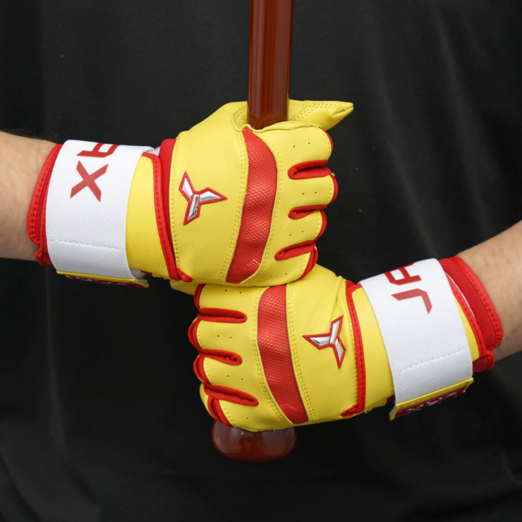 【日本未発売】JAX バッティンググローブ サポーター一体型 両手用 Strap Cuff Batting Gloves 一般向け 並行輸入品 アメリカ直輸入 バッティング手袋 バッティンググラブ 打者用手袋 草野球 ソフトボール 珍しい かっこいい