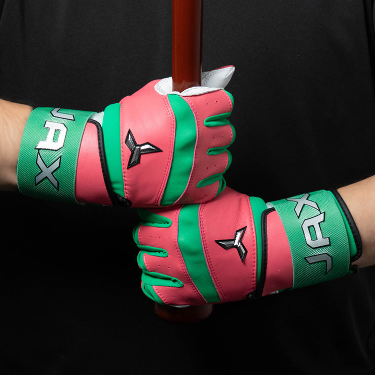 【日本未発売】JAX バッティンググローブ サポーター一体型 両手用 Strap Cuff Batting Gloves 一般向け 並行輸入品 アメリカ直輸入 バッティング手袋 バッティンググラブ 打者用手袋 草野球 ソフトボール 珍しい かっこいい