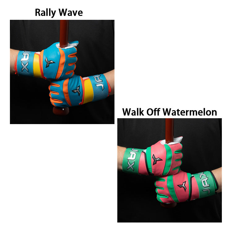 【日本未発売】JAX バッティンググローブ サポーター一体型 両手用 Strap Cuff Batting Gloves 一般向け 並行輸入品 アメリカ直輸入 バッティング手袋 バッティンググラブ 打者用手袋 草野球 ソフトボール 珍しい かっこいい