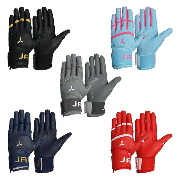 【日本未発売】JAX バッティンググローブ サポーター一体型 両手用 Strap Cuff Batting Gloves 一般向け 並行輸入品 アメリカ直輸入 バッティング手袋 バッティンググラブ 打者用手袋 草野球 ソフトボール 珍しい かっこいい
