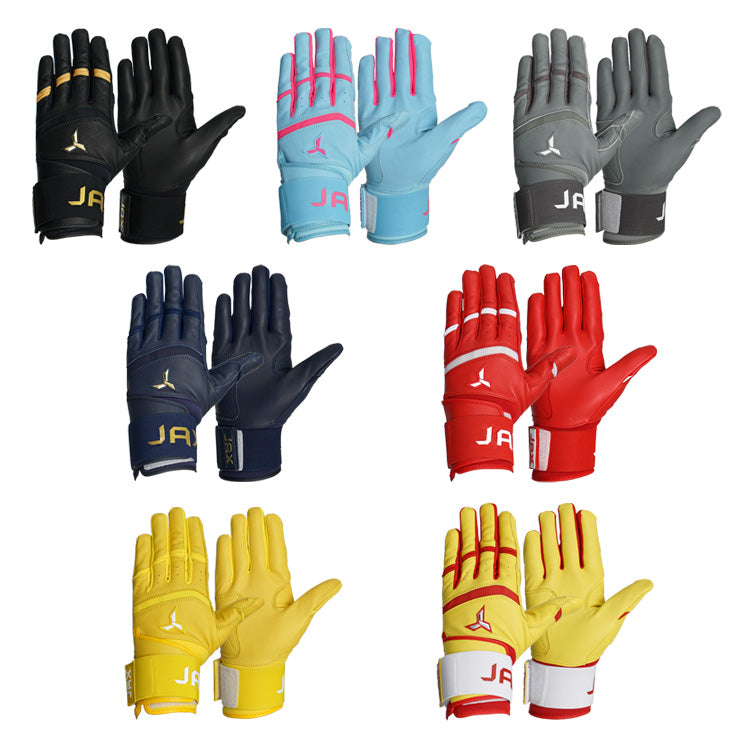 【日本未発売】JAX バッティンググローブ サポーター一体型 両手用 Strap Cuff Batting Gloves 一般向け 並行輸入品 アメリカ直輸入 バッティング手袋 バッティンググラブ 打者用手袋 草野球 ソフトボール 珍しい かっこいい
