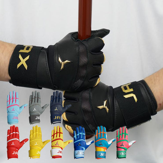 【日本未発売】JAX バッティンググローブ サポーター一体型 両手用 Strap Cuff Batting Gloves 一般向け 並行輸入品 アメリカ直輸入 バッティング手袋 バッティンググラブ 打者用手袋 草野球 ソフトボール 珍しい かっこいい
