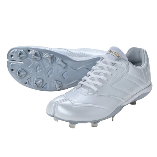 【2025モデル】VALTAN バルタン 野球 足袋形状 白スパイク タビスパ 金具スパイク 高校野球対応 26.0cm～28.5cm VB01 ローカット ホワイトスパイク 大人 一般 中学生 高校生 金属スパイク 軽い 軽量 練習 試合