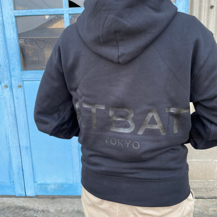 STANDIN × ATBAT TOKYO BLACK SWEAT 野球 スウェットパーカー 長袖