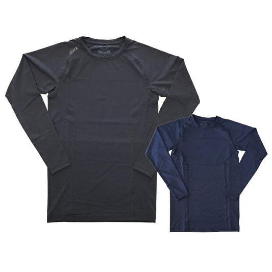 ツータイムズユー 2XU 野球 コンプレッション アンダーシャツ 長袖 丸首 高校野球対応 メンズ MAX4657A 着圧 部活 限定 アンダーウェア インナーウェア コンプレッションウェア スポーツウェア トレーニングウェア 黒 紺