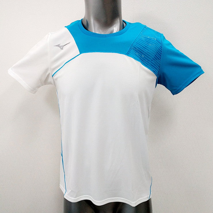 【アウトレット】Lサイズのみ ミズノ 半袖 Tシャツ スポーツシャツ 32MA611501 ホワイト スポーツウェア トレーニングウェア 夏用 メンズ ユニセックス ウォーミングアップ ジョギング ランニング 白