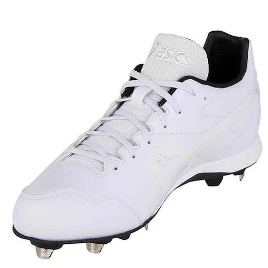 アシックス 野球 白スパイク 金具スパイク ネオリバイブ4 高校野球対応 23.0～29.0 1123A032 ローカット レギュラーカット 金属スパイク 樹脂底スパイク 軽量 試合 靴 ひも 紐 asics あす楽