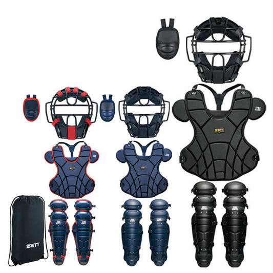 ゼット ZETT 軟式 キャッチャー防具 4点セット マスク プロテクター レガース スロートガード BL303SET 軟式野球