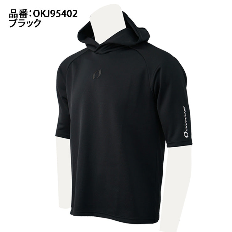 【2023モデル】オンヨネ 野球 半袖 パーカー SWEATBREAK HOODED SHIRT メンズ ユニセックス OKJ95402 上  スウェット 半袖シャツ フーディー スポーツウェア トレーニングウェア ランニング ジョギング 野球ウェア ゴルフウェア onyone  大きいサイズあり 