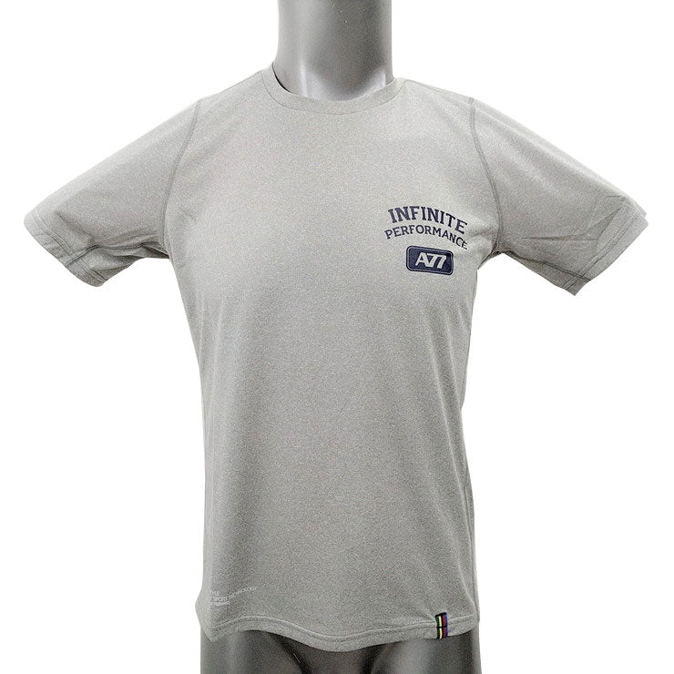 【アウトレット】Mサイズのみ アシックス(ASICS) A77 半袖 Tシャツ XA121N ストーングレー杢(12) スポーツウェア トレーニングウェア 夏用 カジュアル メンズ ユニセックス
