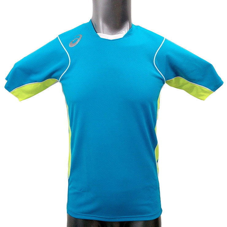 【アウトレット】Lサイズのみ アシックス(ASICS) サッカー 半袖 プラクティスシャツ XS6085 Tブルー(38) スポーツウェア トレーニングウェア 夏用 フットサル フットボール メンズ ユニセックス Tシャツ 練習シャツ 青