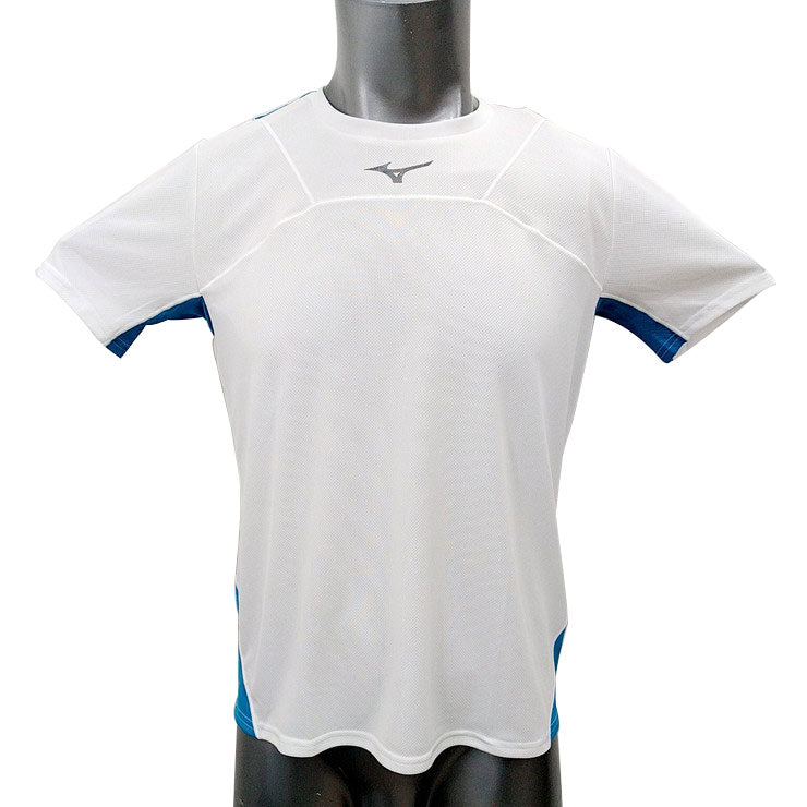 【アウトレット】Lサイズのみ ミズノ 半袖 ドライサイエンス Tシャツ スポーツシャツ 32MA611201 ホワイト スポーツウェア トレーニングウェア 夏用 メンズ ユニセックス ウォーミングアップ ジョギング ランニング 白