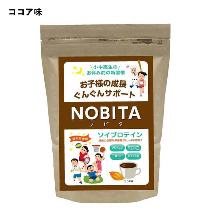 NOBITA ノビタ ジュニア用 ソイプロテイン 600g入り ココア味 いちご